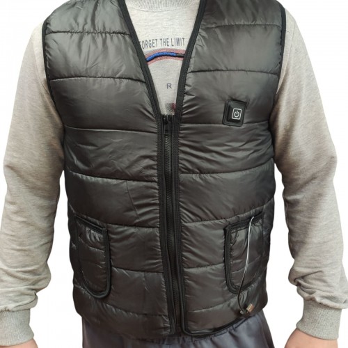 Жилет с подогревом от USB 3 режима Черный (53294)