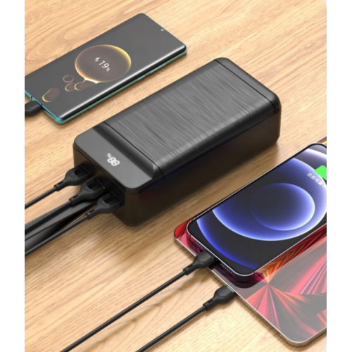 Внешний аккумулятор Power bank XO PR160 80000mAh PD22,5W + быстрая зарядка батарея зарядка Черный