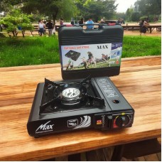 Туристическая портативная газовая плита горелка Portable Gas Stove Max с переходником