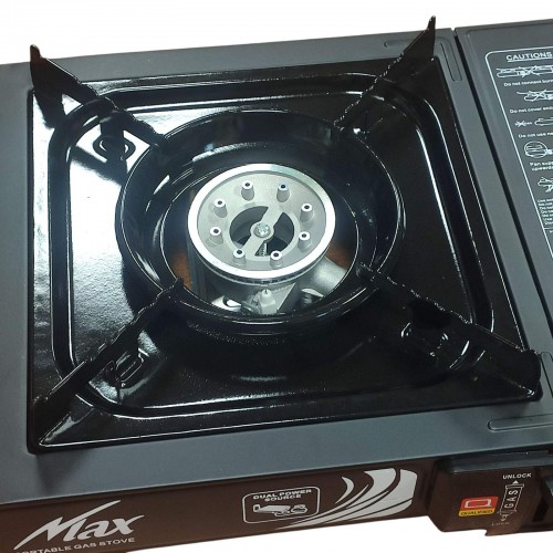 Туристическая портативная газовая плита горелка Portable Gas Stove Max с переходником