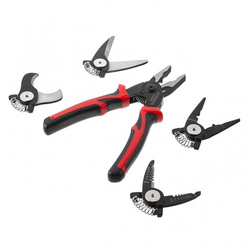 Плоскогубцы многофункциональные 5 в 1, сменные насадки, кейс, STORM INTERTOOL NT-0115