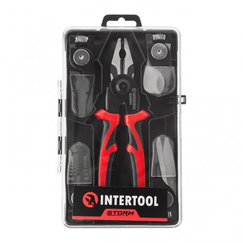 Плоскогубцы многофункциональные 5 в 1, сменные насадки, кейс, STORM INTERTOOL NT-0115