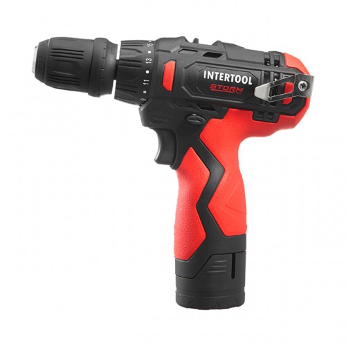 Дрель-шуруповерт аккумуляторный, 12 В, патрон 0,8-10 мм, съемный патрон STORM INTERTOOL WT-0318