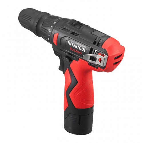 Дрель-шуруповерт аккумуляторный, 12 В, патрон 0,8-10 мм, съемный патрон STORM INTERTOOL WT-0318