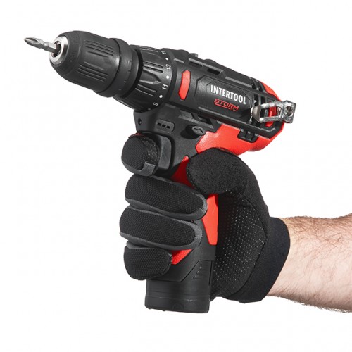 Дрель-шуруповерт аккумуляторный, 12 В, патрон 0,8-10 мм, съемный патрон STORM INTERTOOL WT-0318