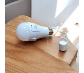 Светодиодная лампочка с аккумулятором автономная аварийная лампа 20W E27 1 режим свечения 8442 с патроном