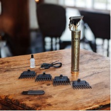 Машинка триммер для стрижки волос и бороды Vintage T9 4 насадки (1.5, 2, 3, 4 мм)