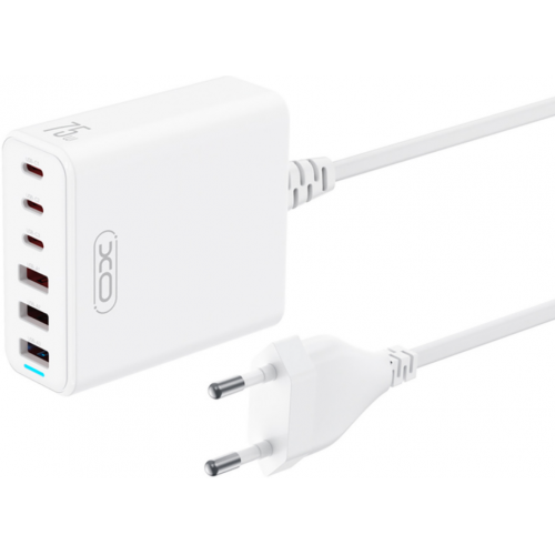 Сетевое зарядное устройство XO L133 3 USB-A 3 USB-C 75W Белый Сетевое зарядное устройство XO L133 3 USB-A 3 USB-C 75W Белый
