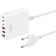Сетевое зарядное устройство XO L133 3 USB-A 3 USB-C 75W Белый