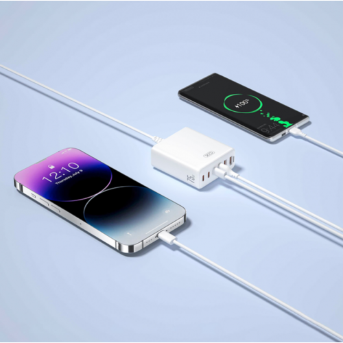 Сетевое зарядное устройство XO L133 3 USB-A 3 USB-C 75W Белый