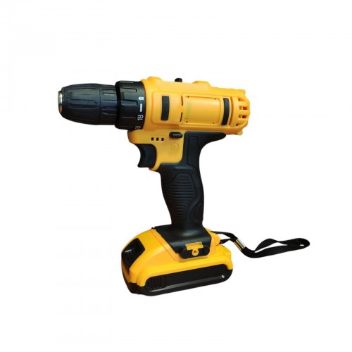 Аккумуляторный шуруповерт 24v набор слесарного инструмента в кейсе DW24 2 АКБ Желтый