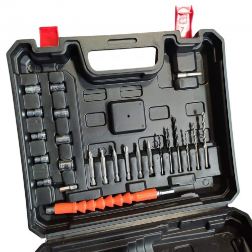 Аккумуляторный шуруповерт набор слесарного инструмента в кейсе DW12V 2 АКБ Желтый