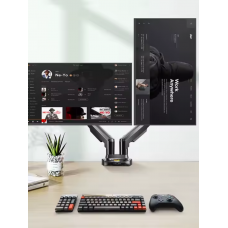 Настольный крепеж для двух мониторов NB F160 17-30 дюймов кронштейн Черный