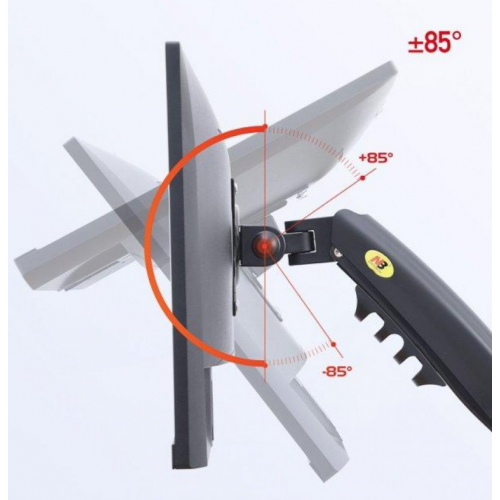Настольный крепеж для двух мониторов NB F160 17-30 дюймов кронштейн Черный