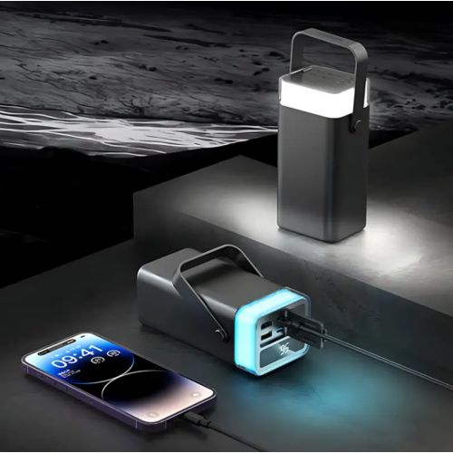 Внешний аккумулятор Power bank LENYES PX492D 40000 mAh, PD22,5W + быстрая зарядка с RGB подсветкой Черный