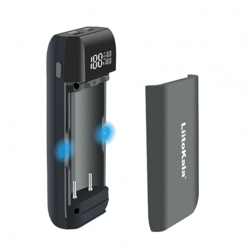 Повербанк-корпус/зарядка Liitokala Lii-MP2, 2x18650-21700, USB-C QC+PD, LCD, Box (Power Bank Case) Тёмно-Серый