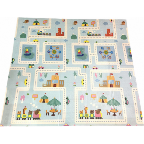 Детский складной двухсторонний термо коврик, размер 200x175x0.8 см (53339)