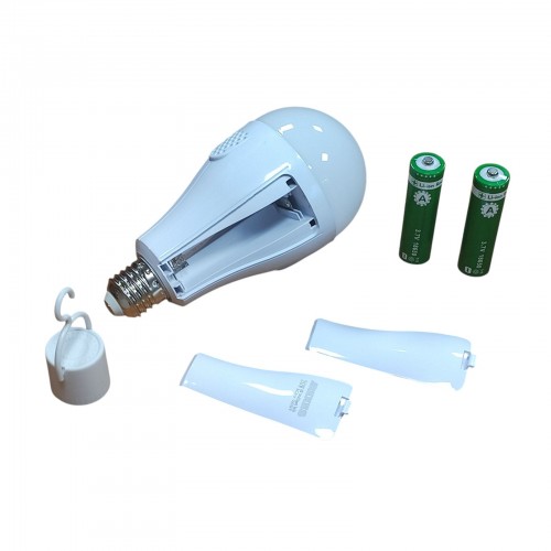 Светодиодная лампочка с аккумулятором автономная аварийная лампа Arexes 20W E27 3 режима свечения с патроном