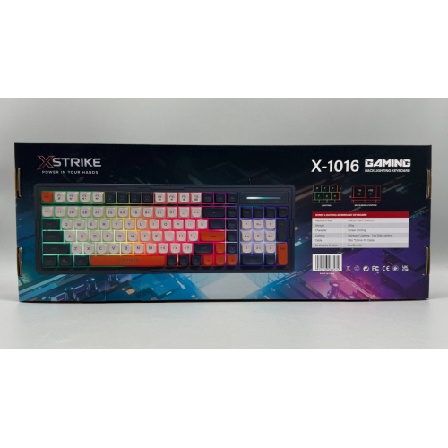 Проводная клавиатура с подсветкой XSTRIKE X-1016 RGB USB с подсветкой