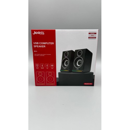 Колонки для ПК компьютера JEDEL S-578 RGB Чёрные