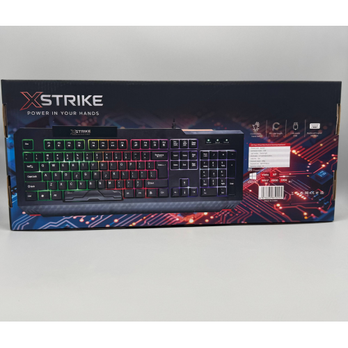 Проводная клавиатура с подсветкой XSTRIKE X-1022 RGB USB с подсветкой