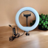 Кольцевая Led лампа 26 см LJJ-26 с держателем для телефона 3 режима + RGB