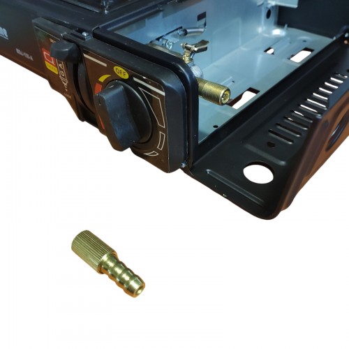 Туристическая портативная газовая плита горелка Portable Gas Stove BDZ-155-A с переходником