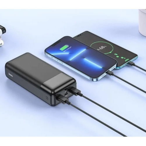 Внешний аккумулятор Power bank HOCO J72B 30000mAh Повербанк для телефона / Павербанк Черный