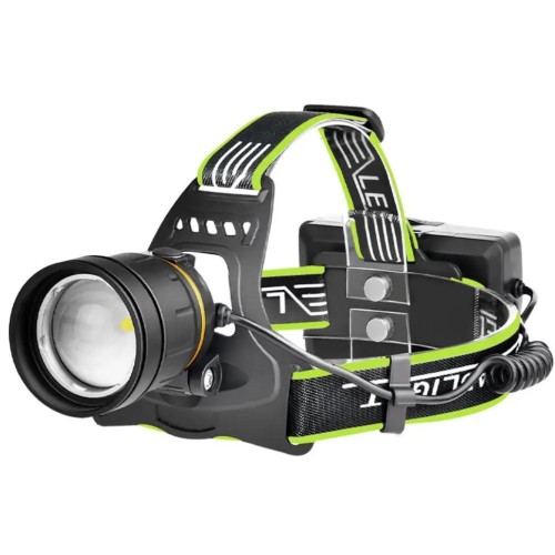 Мощный Налобный фонарь A12-3-P90 фонарик зарядка Type C 3 режима 3 АКБ 18650