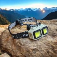 Фонарь налобный HX-M816-2COB есть красный свет фонарик