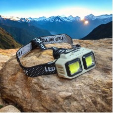 Фонарь налобный HX-M816-2COB есть красный свет фонарик