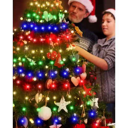 Гирлянда Конский хвост от USB, 2м, 10 нитей, 200LED + пульт / Смарт гирлянда / Умная гирлянда на елку