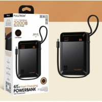 Внешний аккумулятор Power bank FULLTECH FP42 20000mAh PD65W батарея быстрая зарядка Чёрный