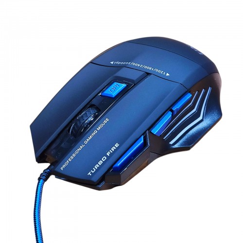 Проводная игровая мышка UKC X7S с подсветкой + коврик Синяя