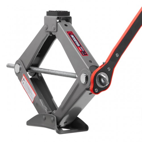 Домкрат механический ромбовидный, 1,5 т, с трещоткой, резиновый упор, 90-370 мм INTERTOOL GT0183