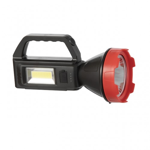 Фонарь аккумуляторный 1 LED + 1 COB, power bank, индикатор заряда, солнечная панель INTERTOOL LB-0107