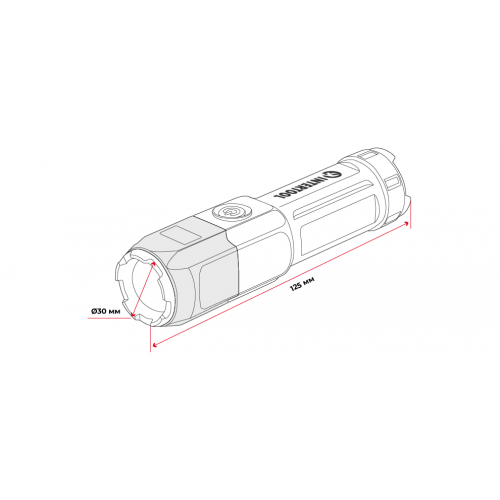 Фонарь ручной мини, 4 режима INTERTOOL LB-0120