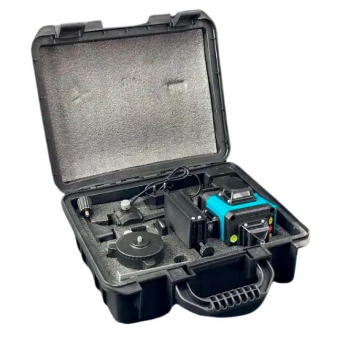 Лазерный уровень нивелир 4D-20 16-линейный с самовыравниванием и зеленым лучом в кейсе -LN-4D