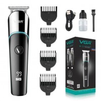 Машинка для стрижки волос VGR V-291, триммер, 4 насадки, LED дисплей