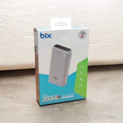 Внешний аккумулятор Power bank BIX BXPB204 20000mAh PD22,2W+QC3.0 батарея быстрая зарядка