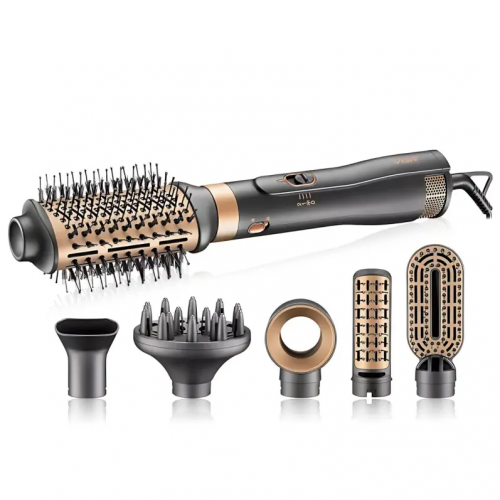 Фен стайлер для укладки волос 6в1, 1000Вт + 6 насадок, от сети, VGR V-491 / Фен-щетка для завивки волос