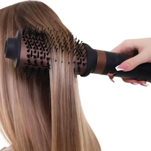 Фен стайлер для укладки волос 6в1, 1000Вт + 6 насадок, от сети, VGR V-491 / Фен-щетка для завивки волос