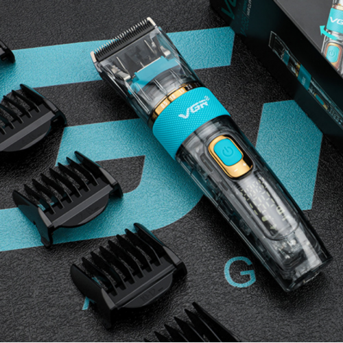 Аккумуляторная машинка для стрижки волос + 6 насадок, с USB, VGR V-695 / Беспроводной триммер для стрижки