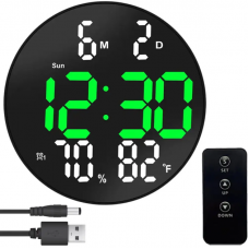 Электронные часы настенные 26см от USB, DS-3813L / Цифровые часы на стену