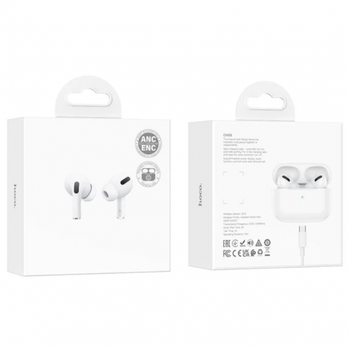 Беспроводные вакуумные наушники в кейсе HOCO EW68 300mAh, BT V5.4 Белый