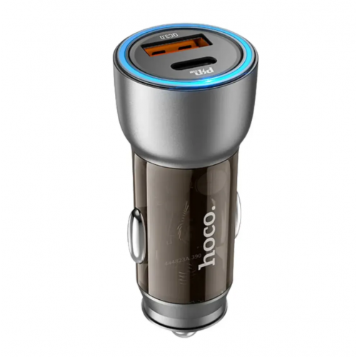 Автомобильное зарядное устройство 43W, PD25W+QC3,0, Hoco NZ8 / АЗУ-адаптер с подсветкой