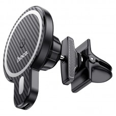 Автомобильный держатель для мобильного телефона HOCO CA85 магнитный с беспроводной зарядкой 15W Черный
