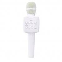 Микрофон с караоке, Bluetooth, AUX, 1200 мАч, HOCO BK5 Cantando, Белый