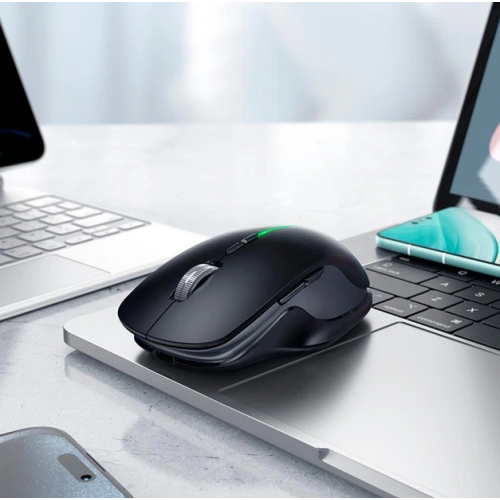 Аккумуляторная мышь игровая Bluetooth и 2,4G, HOCO GM40 Dixon RGB / Геймерская мышь с аккумулятором Черный