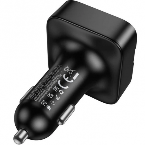 Автомобильный FM-трансмиттер модулятор Bluetooth MP3 HOCO E87 Delta 35W, PD/QC, USB-C/ 2xUSB-A